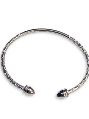 Sterling Silver plated steel West Indian Bangle ( 11.7 grams) never tarnish/a1